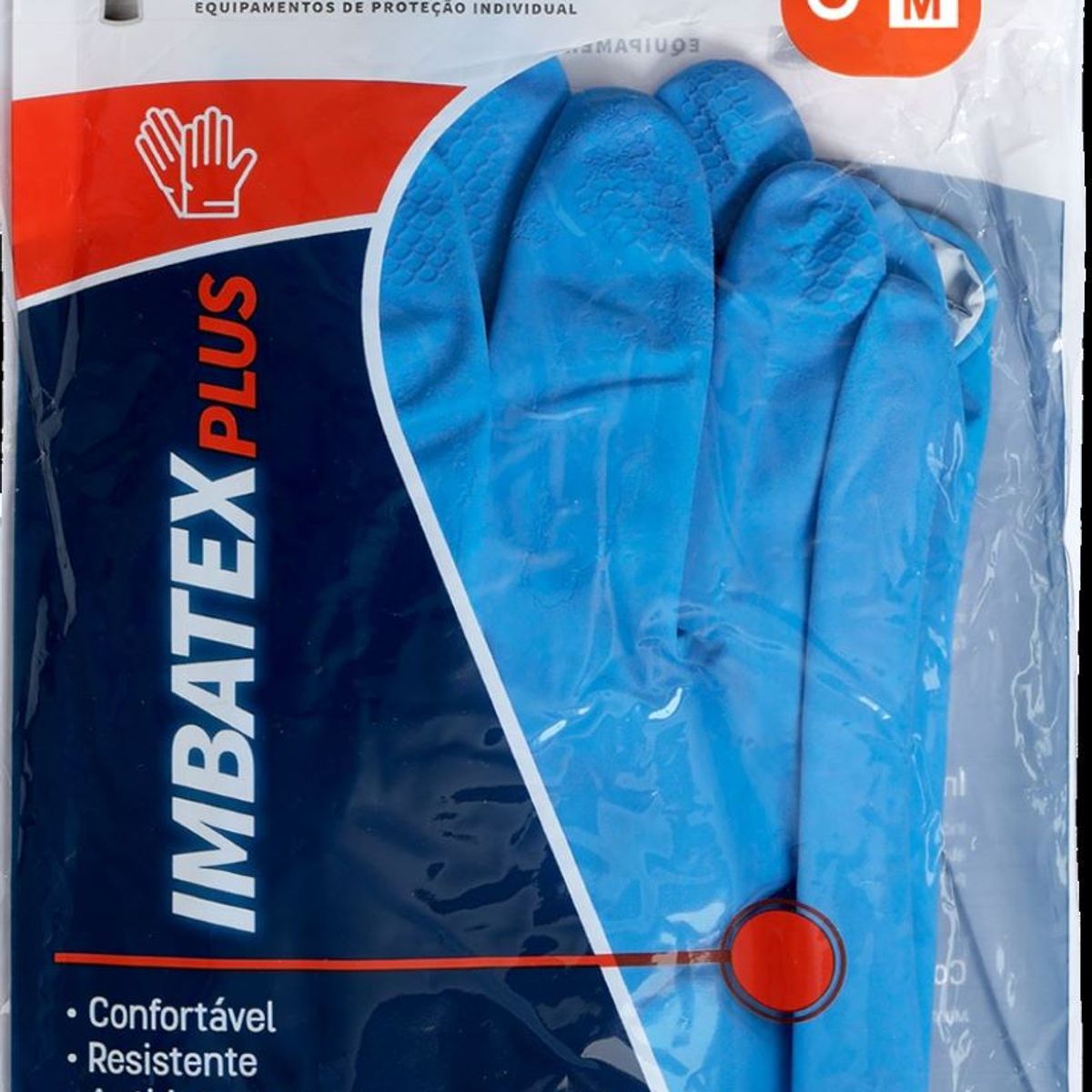 Luva de Latex Forrada Azul 8 Imbat, marca Imbat - Foto 2