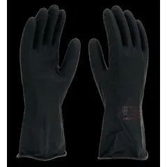 Luva de Latex Forrada Preta 8 Imbat