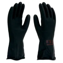 Luva de Latex Forrada Preta 9 Imbat