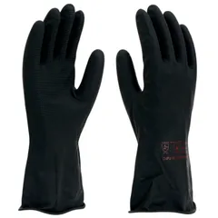 Luva de Latex Forrada Preta 10 Imbat