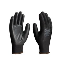 Luva de Poliester com Pu Preto 9 Imbat