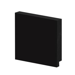 Rodapé Poliestireno Liso Preto 240x7cm Arquitech