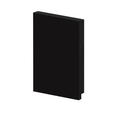 Rodapé Poliestireno Frisado Preto 240x15cm Arquitech