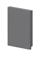 Rodapé Poliestireno Frisado Preto 240x15cm Arquitech