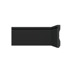 Rodapé Poliestireno Frisado Preto 240x15cm Arquitech