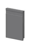 Rodapé Poliestireno Frisado Preto 240x15cm Arquitech