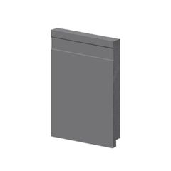 Rodapé Poliestireno Frisado Preto 240x15cm Arquitech