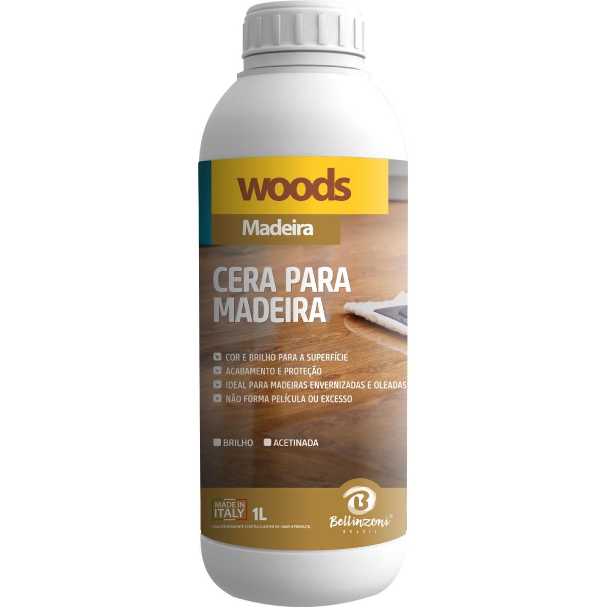 Woods Cera para Madeira 1l Bz Bellinzoni, marca Bellinzoni - Foto Principal