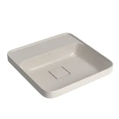 Cuba de Sobrepor com Mesa Quadrada Bege Fosca 39x40cm Slim Deca