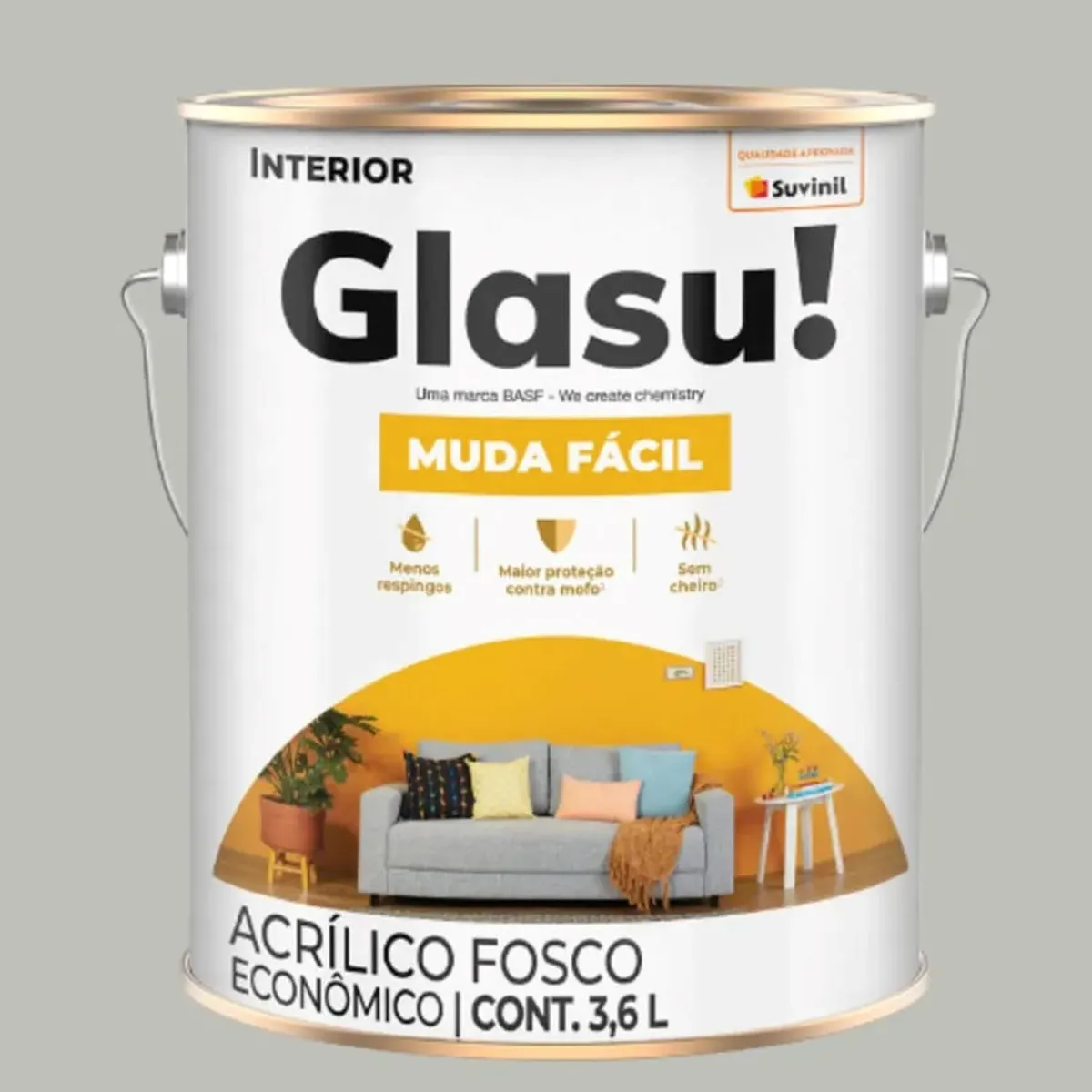 Glasu Muda Fácil Fosco 3,6 L Foto Antiga Glasu!, marca Glasu! - Foto 2