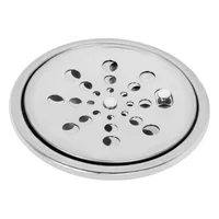 Ralo Redondo em Aço Inox 10cm com Caixilho Porta-grelha e Fecho Abre e Fecha Clarinox