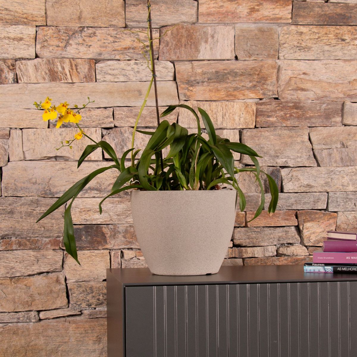 Vaso Nature Baixo 22x28 Branco Marmore, marca Vasap Design - Foto 2