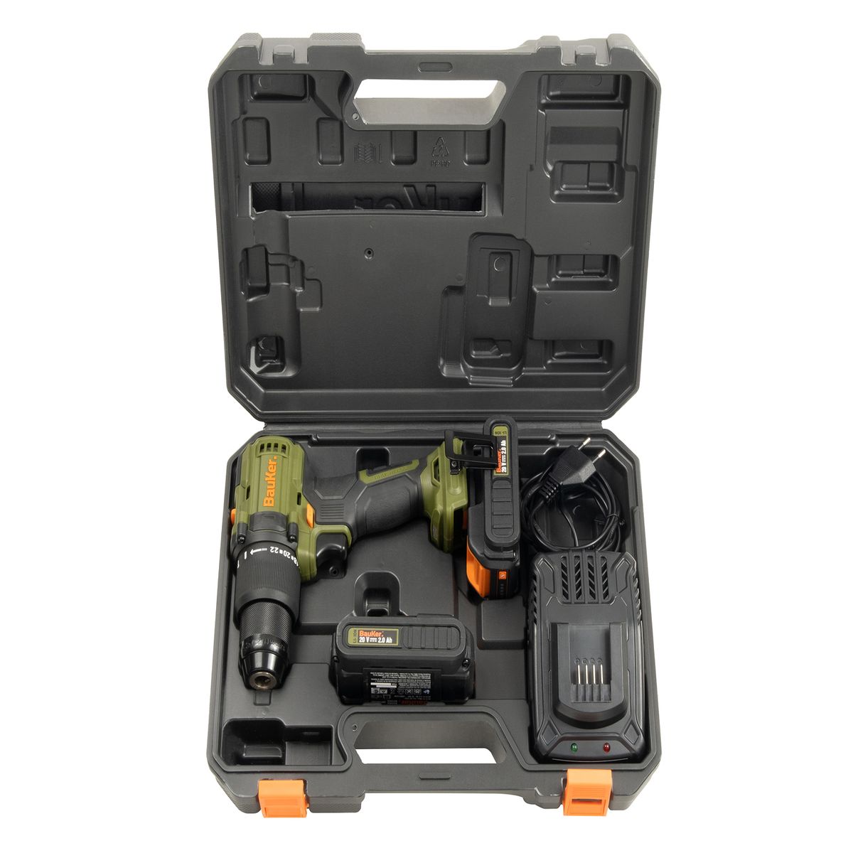 Furadeira de Impacto 2 Baterias Bmc 20v, marca Bauker - Foto Principal