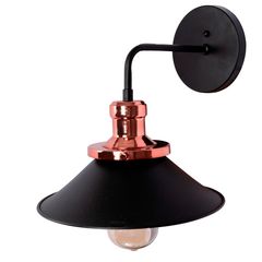 Arandela Melbourne na Preto com Rose ARS Iluminação