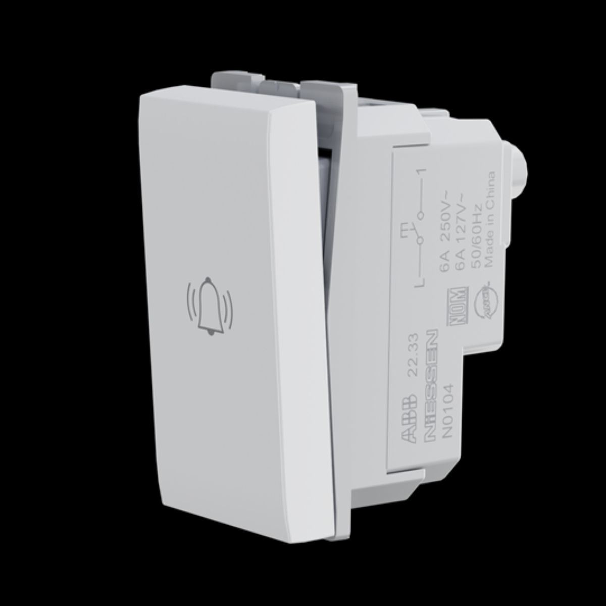 Modulo Pulsador Campainha 1 Modulo 250v 6a Branco Origen N0104 Bl Abb, marca Abb - Foto Principal