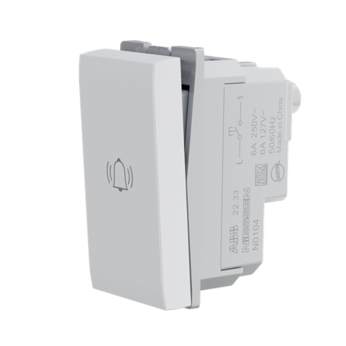 Modulo Pulsador Campainha 1 Modulo 250v 6a Branco Origen N0104 Bl Abb, marca Abb - Foto Principal