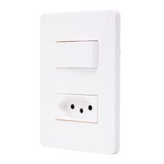 Conjunto 1 Interruptor Simples e 1 Tomada 4x2 250v 10a Branco Unno N1536.i1n Bl Abb