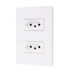 Conjunto 2 Tomadas 2p T 4x2 250v 10a Branco Unno N1536.tn Bl Abb