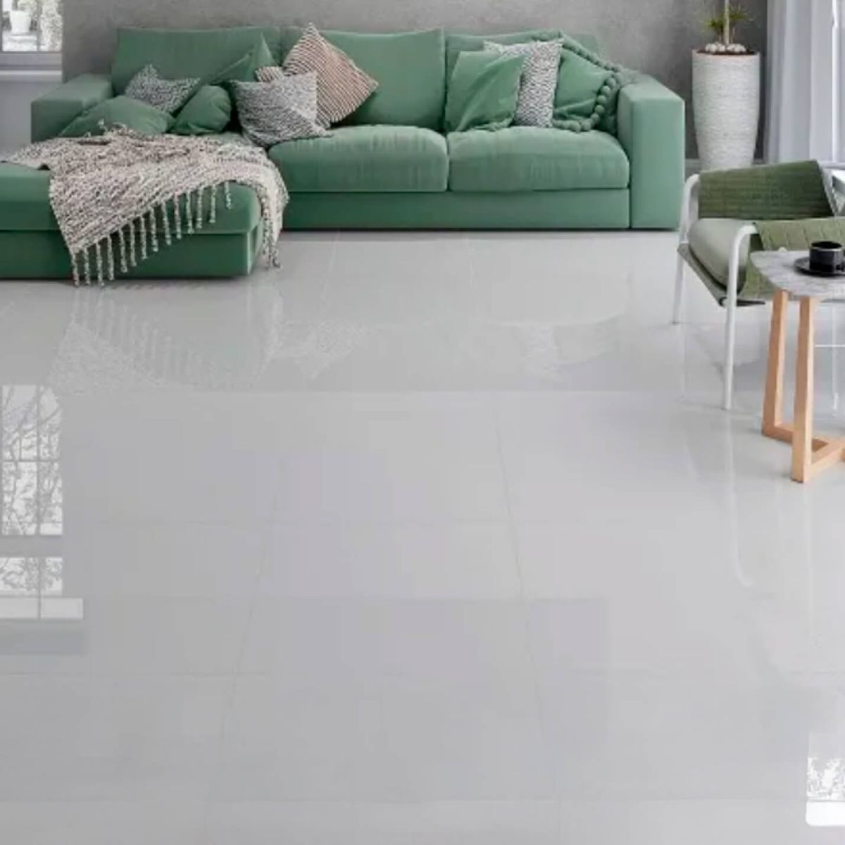 Piso Polido Retificado Avolio Cinza  Interno 88x88cm Caixa 2,32m² Formigres, marca Formigres - Foto Principal