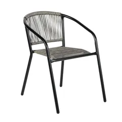 Cadeira de Rattan Cinza Guadalajara Just Home Collection