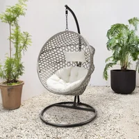 Cadeira Suspensa Dobrável Cinza Just Home Collection