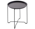 Mesa de Apoio Met 46x48 Cm Preta Just Home Collection