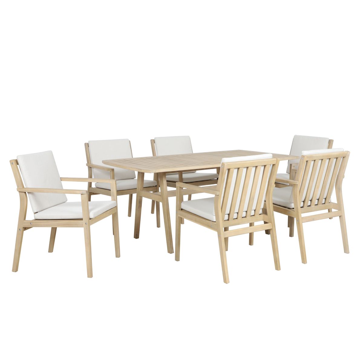 Conjunto de Jantar de Madeira Jack 6 Lugares Just Home Collection, marca Just Home Collection - Foto Principal