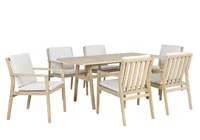 Conjunto de Jantar de Madeira Jack 6 Pessoas Just Home Collection