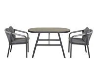 Conjunto de Sala de Jantar com Varanda de Alumínio 2 Pessoas Just Home Collection