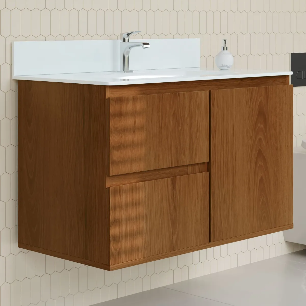 Gabinete para Banheiro com Cuba Prime 80cm Freijó Astral Design, marca  - Foto 2