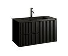 Gabinete para Banheiro com Cuba Vision 80cm Preto Astral Design