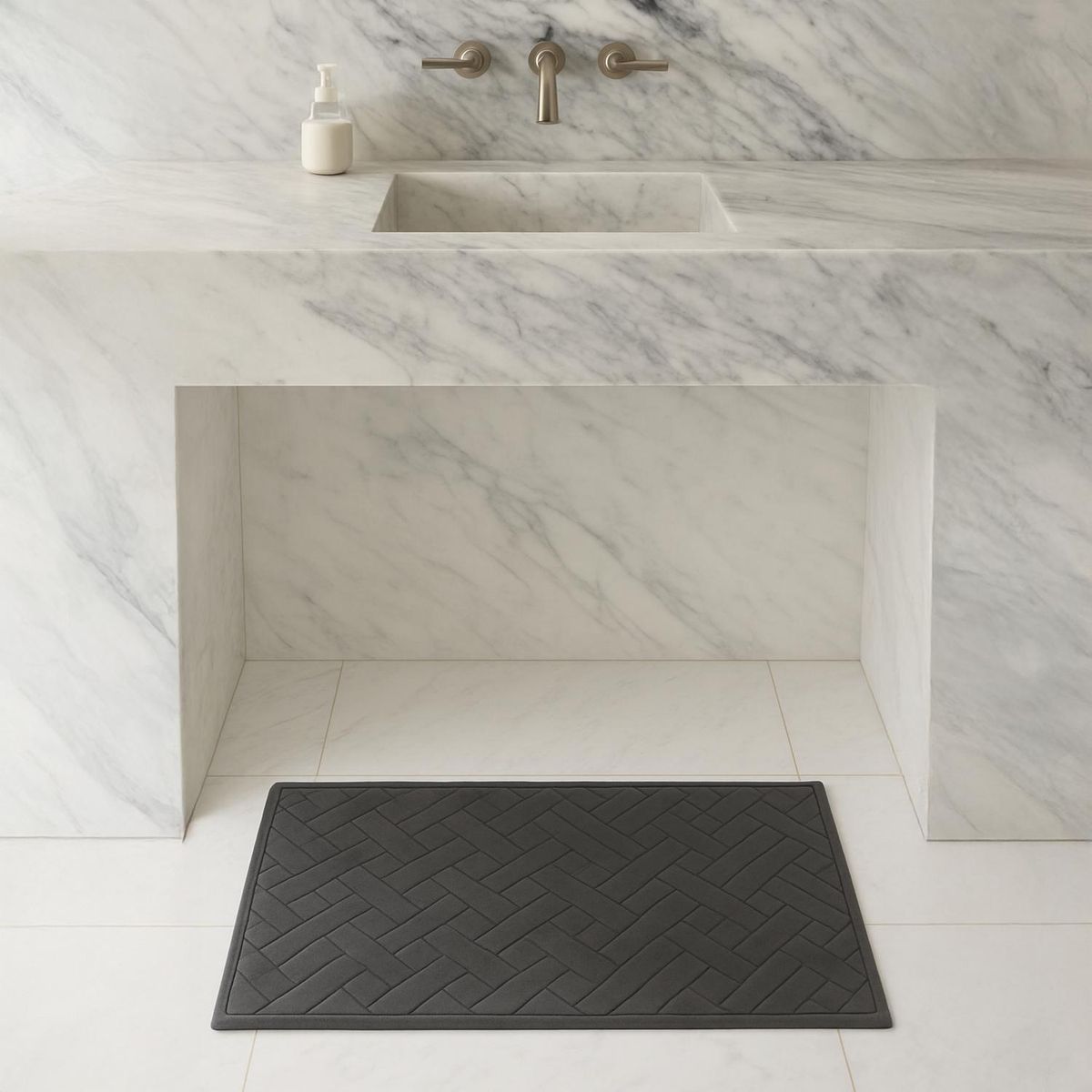 Kit 2 Tapetes Banheiro 40x60 Weav Cinza Just Home Collection, marca Just Home Collection - Foto 2