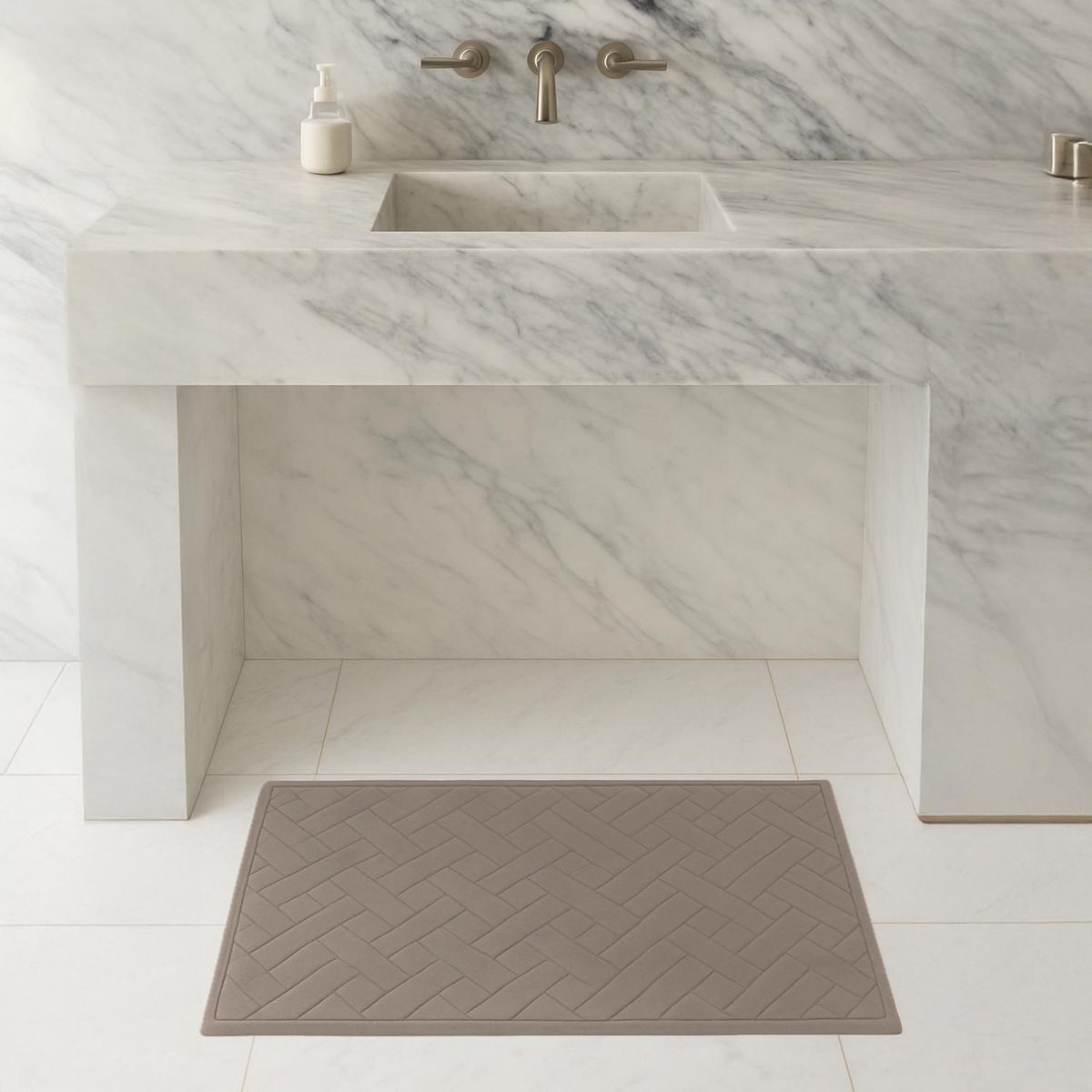 Kit 2 Tapetes Banheiro 40x60 Weav Bege Just Home Collection, marca Just Home Collection - Foto 2