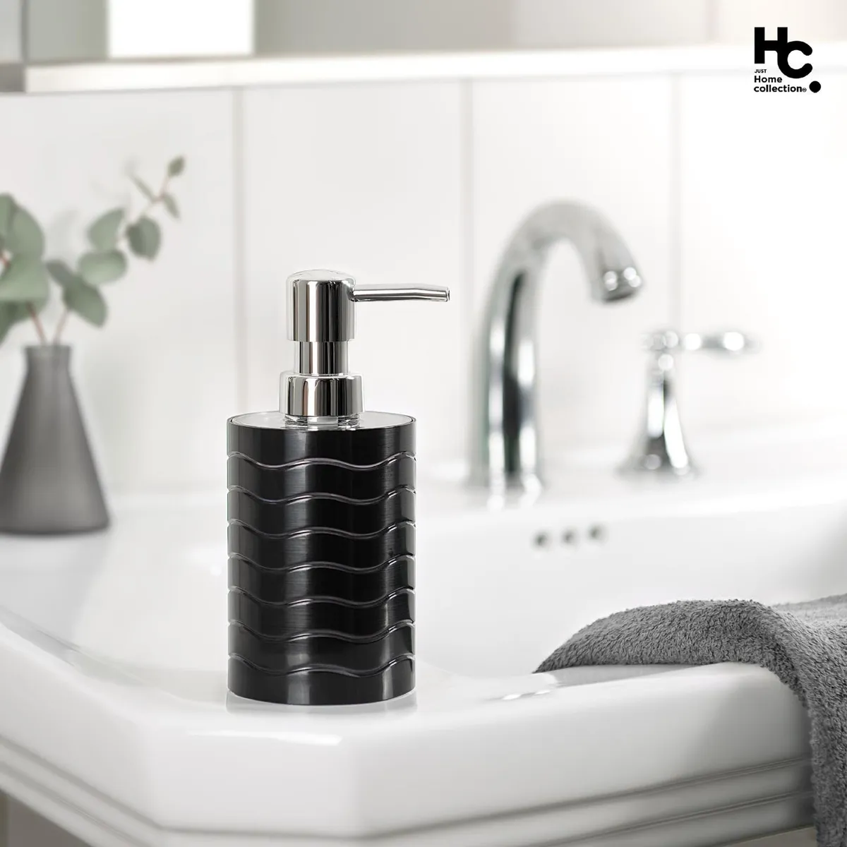 Dispensador Waves Preto Just Home Collection, marca Just Home Collection - Foto 2