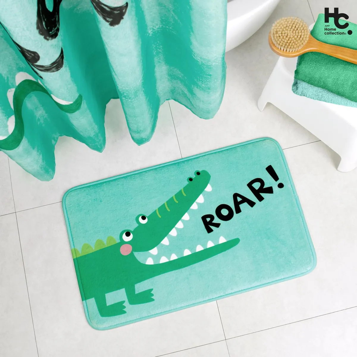 Tapete de Banheiro Crocodilo 40x60 Just Home Collection, marca Just Home Collection - Foto 2