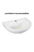 Lavatório Louça para Coluna Gardênia 47x39cm Cinza Mari Louças