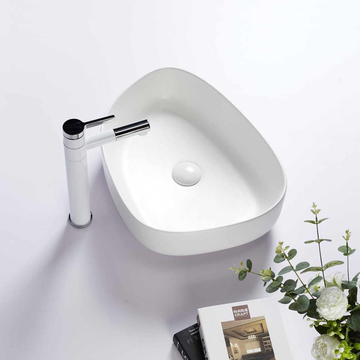 Lavatório Cerâmico Sobrepor Shape Branco Fosco Sensi Dacqua, marca Sensi Dacqua - Foto 2
