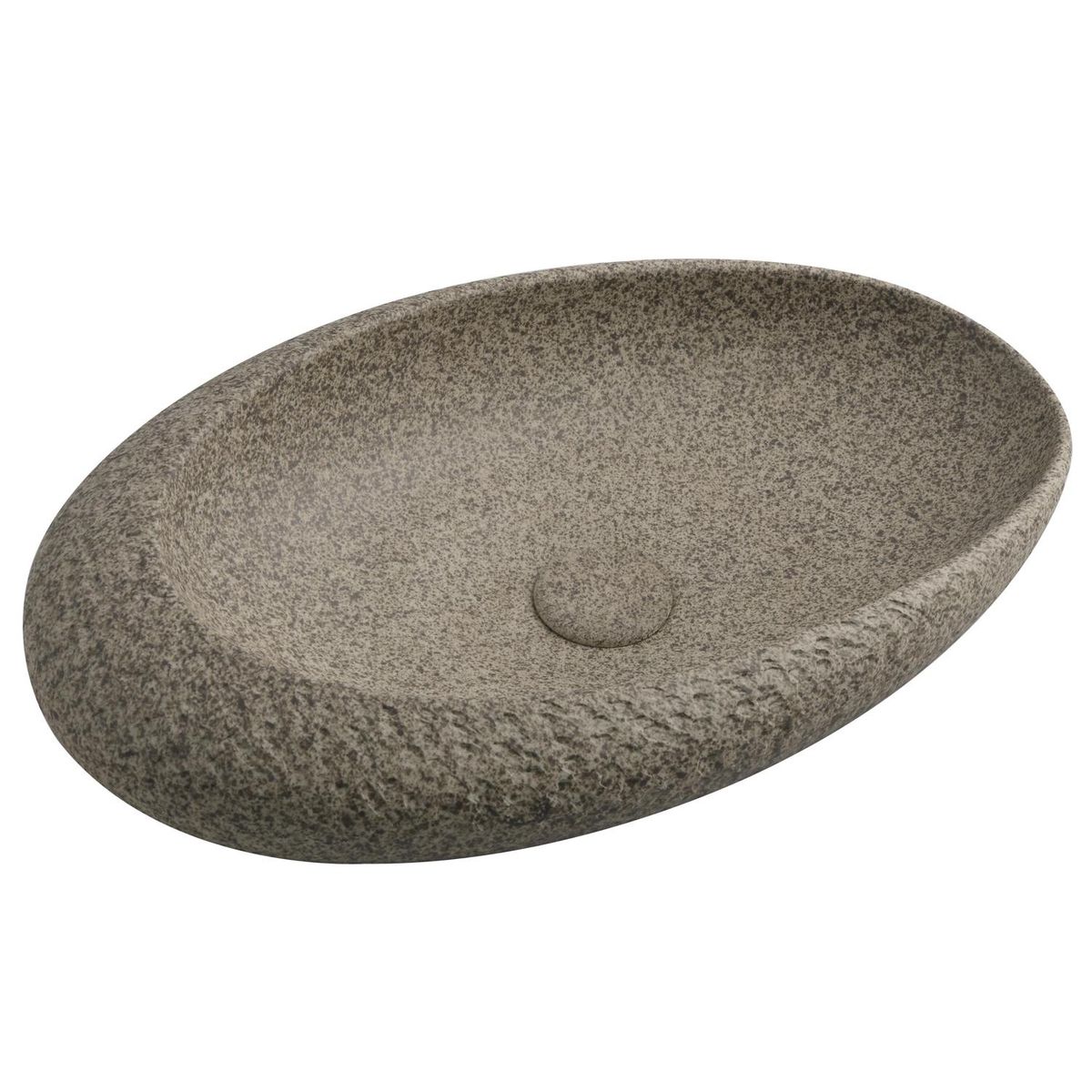 Cuba de Apoio Oval 56x36cm Pedra Texturizada Sensi Dacqua, marca Sensi Dacqua - Foto Principal