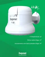 Chuveiro Elétrico Multitemperatura 220v 6800w Branco Redondo Ideale Plus Zagonel