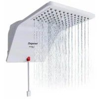 Chuveiro Elétrico Eletrônico 220v 6800w Branco Quadrado Ducali Zagonel