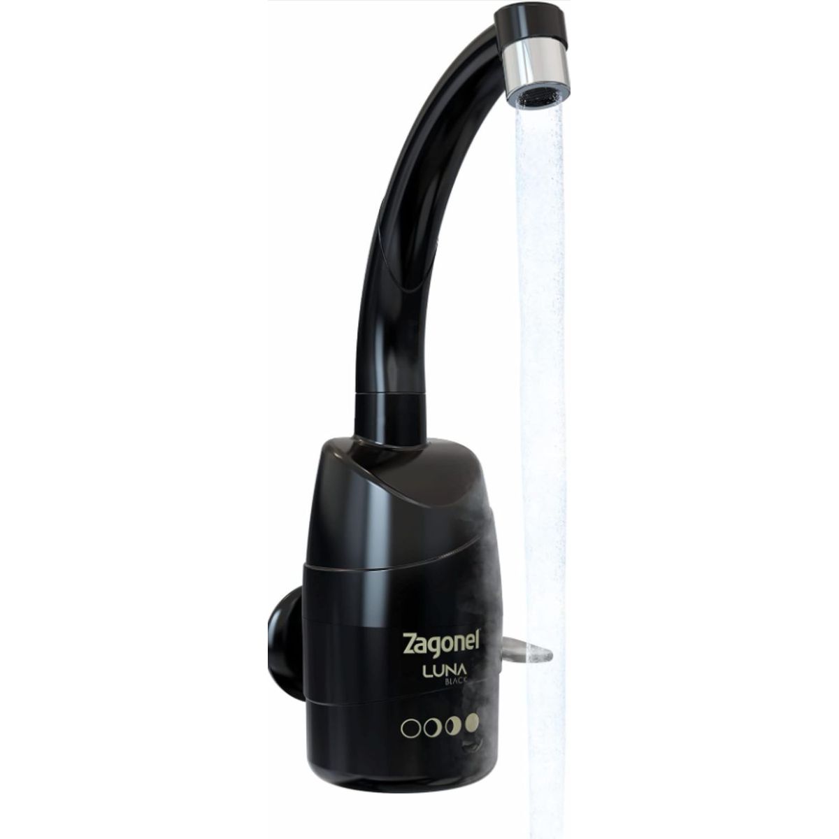 Torneira Elétrica Luna de Parede Preta 127v 5500w Zagonel, marca Zagonel - Foto Principal
