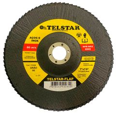 Disco Flap Aço/inox 7x7/8 Grão 80 Telstar Abrasivos