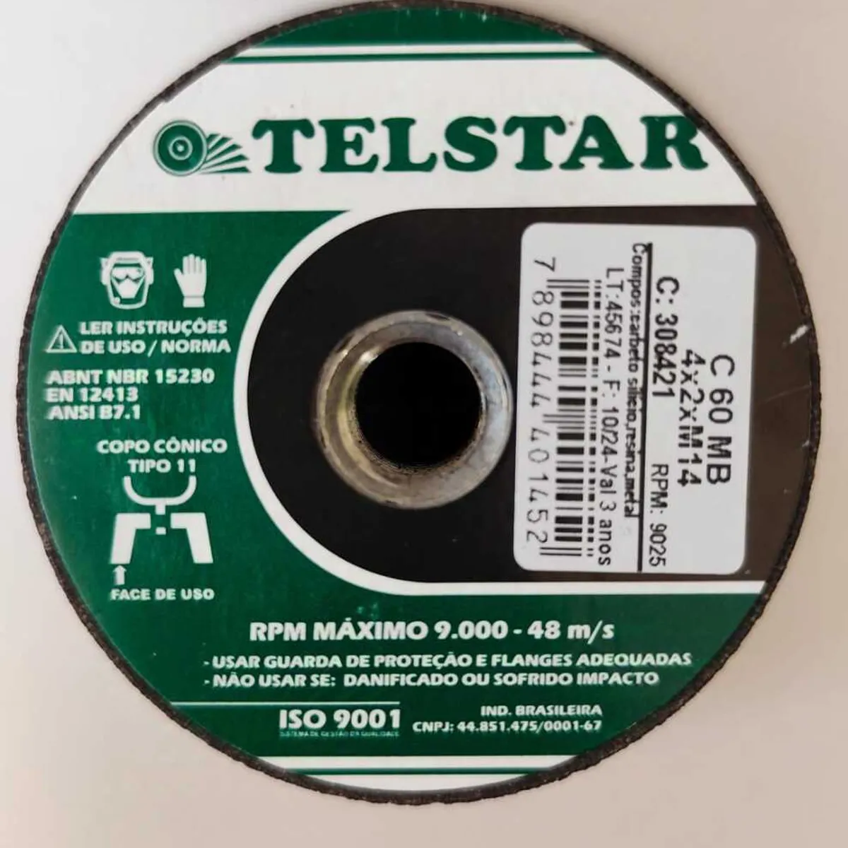 Rebolo Copo Alven/pedra 4x2m14 Grão 60 Telstar Abrasivos, marca Telstar Abrasivos - Foto Principal