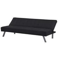 Sofa Cama 3 Lugares Harry Preto 179X78X76Cm Just Home Collection