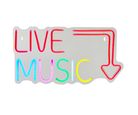 Letreiro Led Neon Live Music Just Home Collection