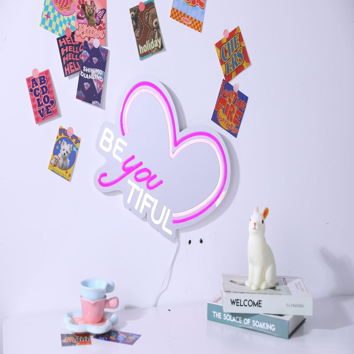Espelho Led Heart Just Home Collection, marca Just Home Collection - Foto 2