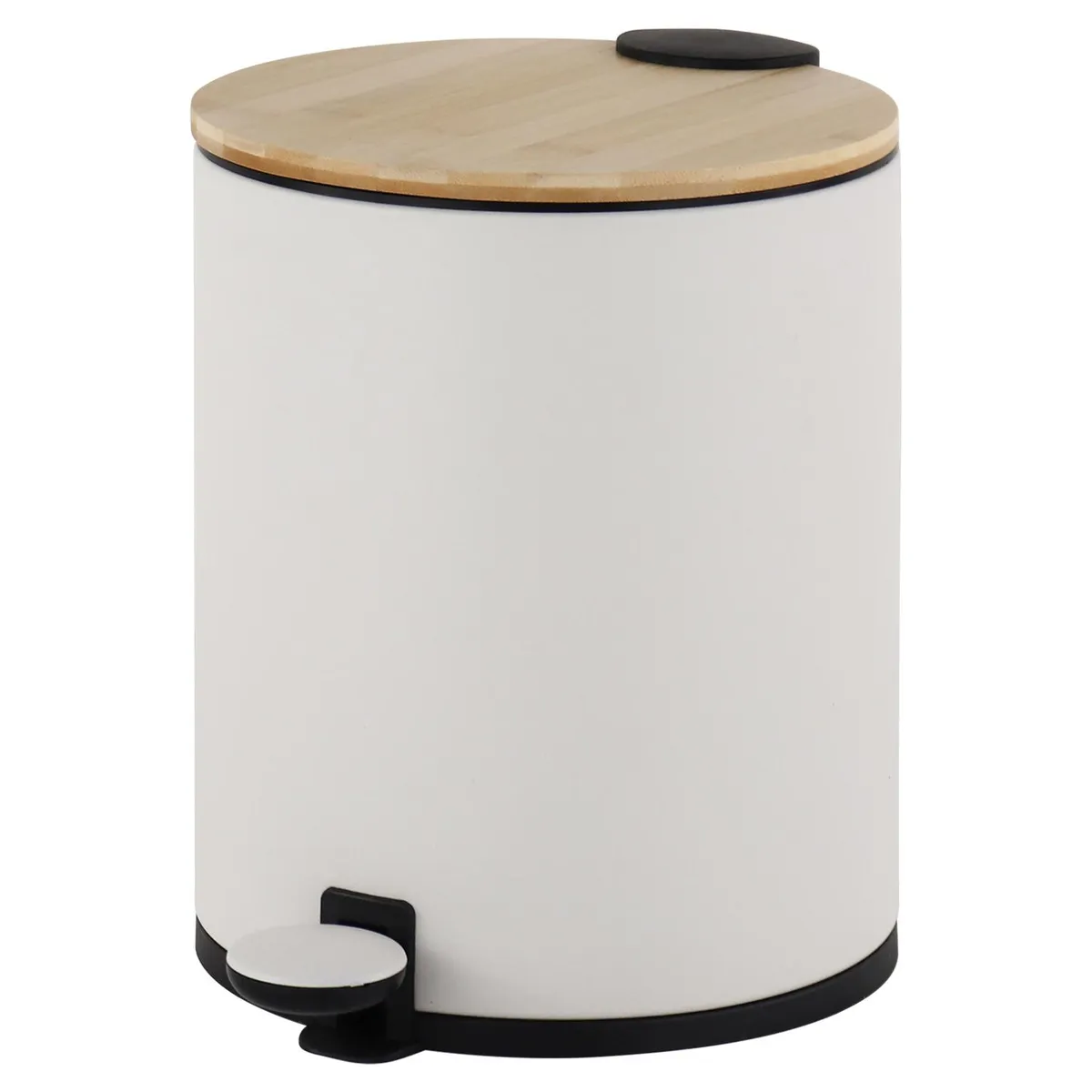 Lixeira Bamboo 5 Litros Branco Just Home Collection, marca Just Home Collection - Foto Principal