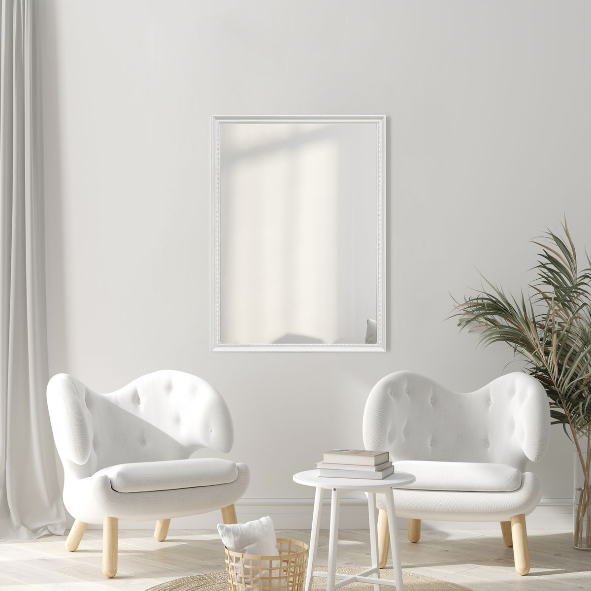Espelho Deco Asti 55x75 Branco Just Home Collection, marca Just Home Collection - Foto 2
