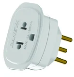 Adaptador Universal Branco 2 Polos T 10A 250V Daneva