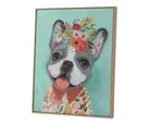 Quadro Cachorro Flor 30x40 Just Home Collection
